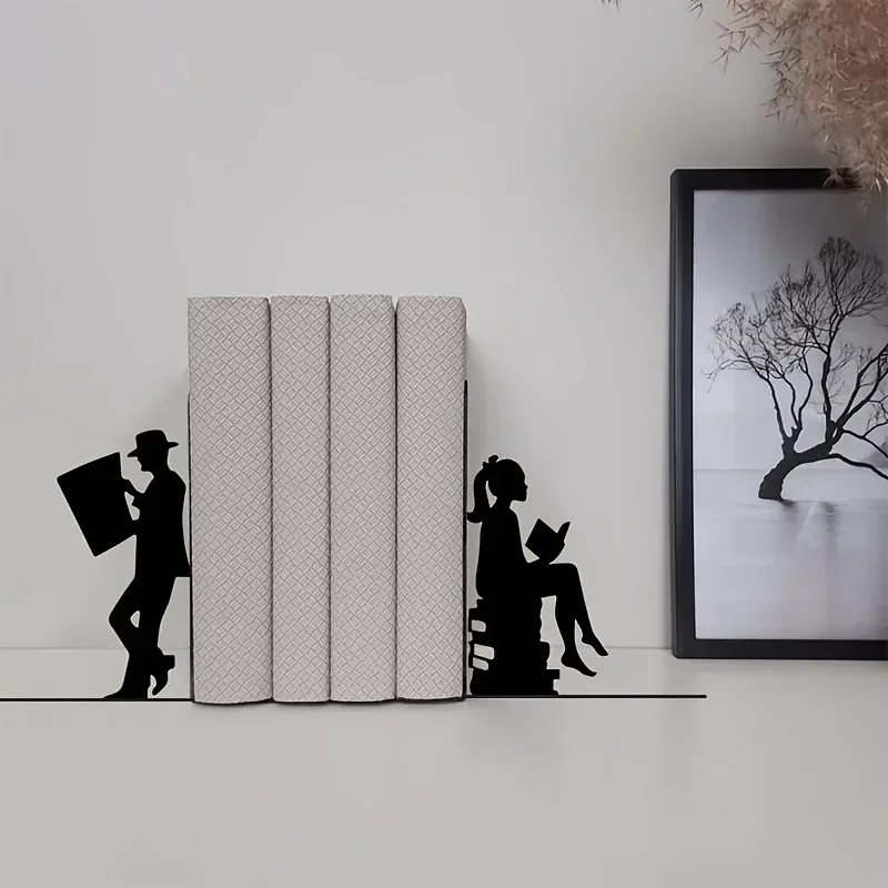 CIFBUY 2Pcs Lovers Metal Wall Art, Laser Cut Romantic Silhouette Sculpture, Rustproof Waterproof Powder-Coated, Indoor Outdoor