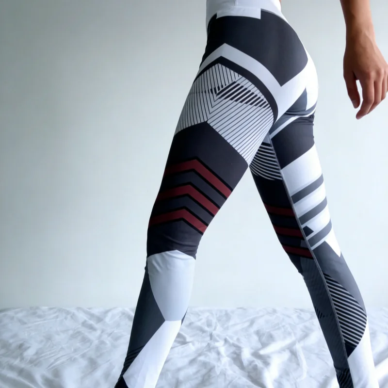

High waisted and hip lifting women's yoga pants for European and American foreign trade Y2K fashion contrasting casual tight fit