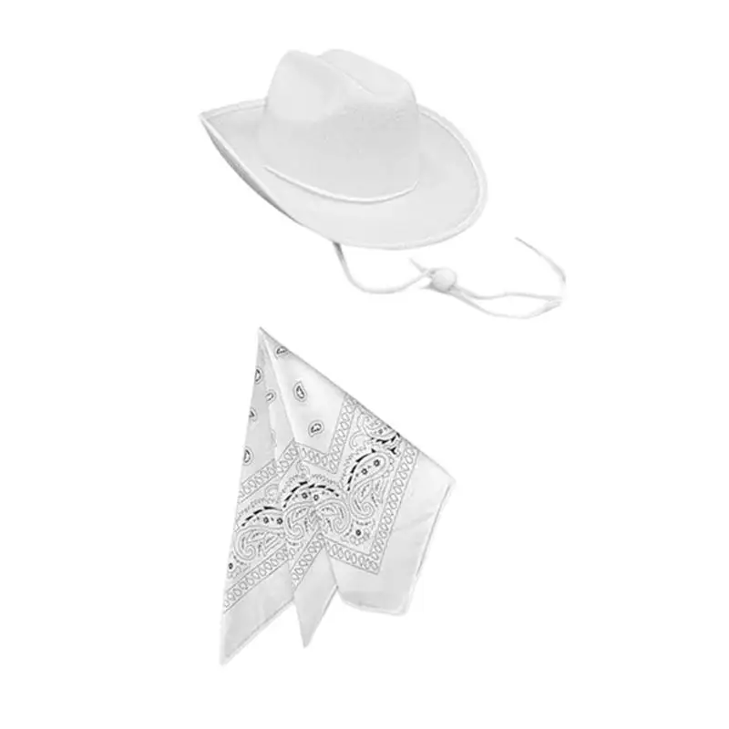 39BB ชุดผ้าโพกศีรษะผ้าฝ้ายแบบตะวันตกสำหรับกิจกรรมแต่งตัวสำหรับเด็ก