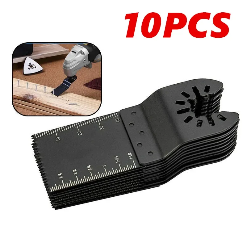 10 Oscillating Tool Blades, Professional Universal Oscillating Saw Blades, Wooden Multi-tool Blades, Fast-release Durable Oscill