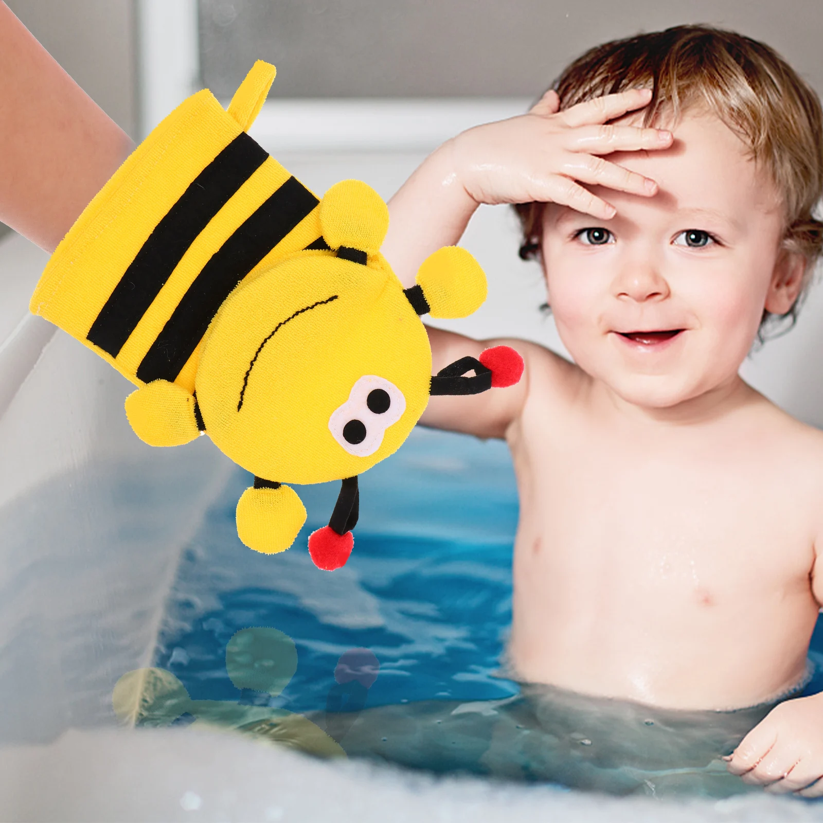 

5pcs Bathing Towels Soft Cartoon Kids Exfoliating Bath Gloves Animal Gloves Sponge Mitts for Kids Travel Bath Home Use