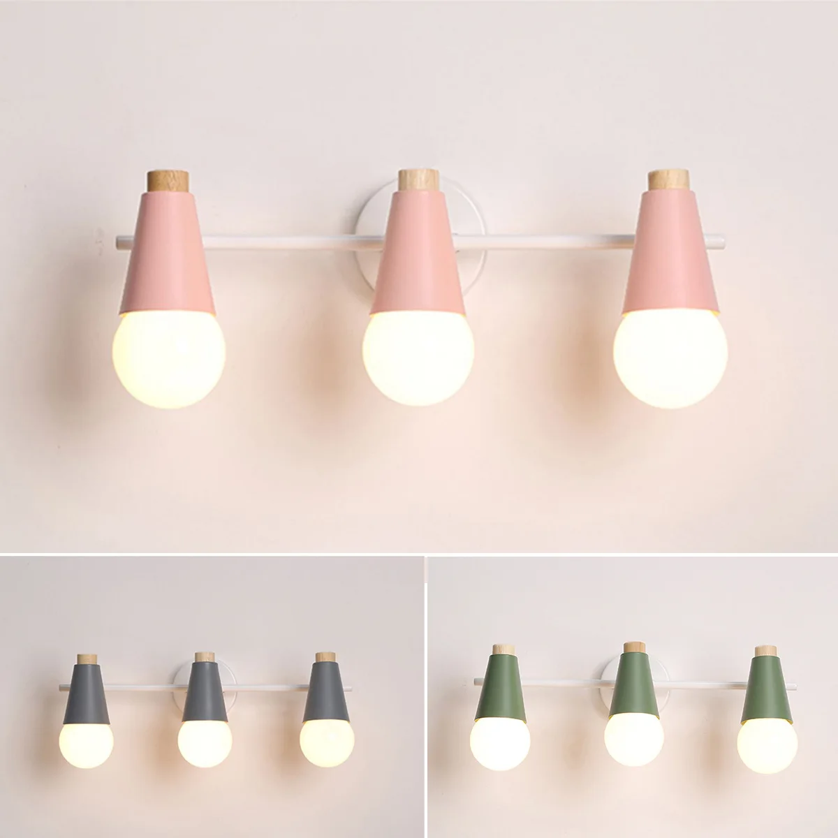 Nordic Mirror Headlight Led Creative Microphone Bathroom Bathroom Mirror Cabinet Light Dressing Table Dressing Light Wall Light