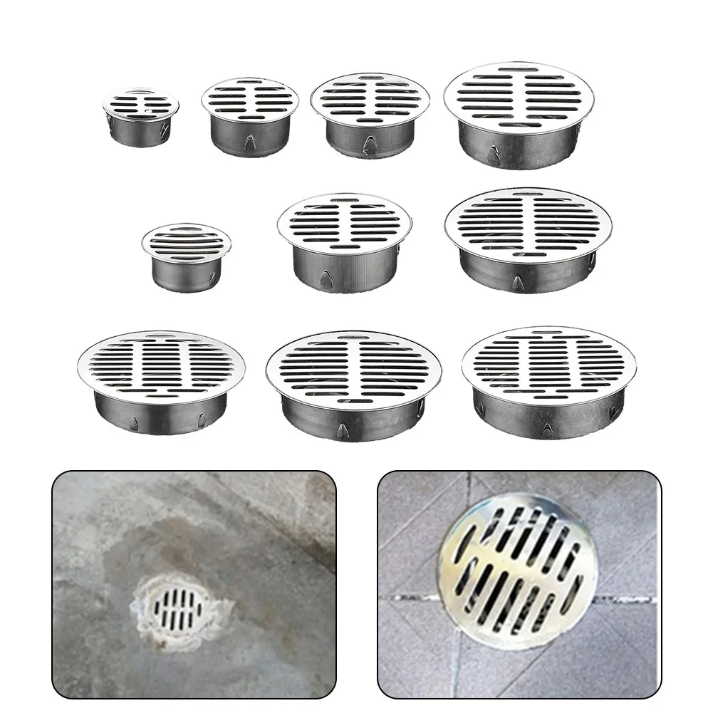 50-200MM Stainless Steel Floor Drain Outdoor Roof Anti-Blocking Bathtub Ground Leakage Hair Catcher For Kitchen Bathroom