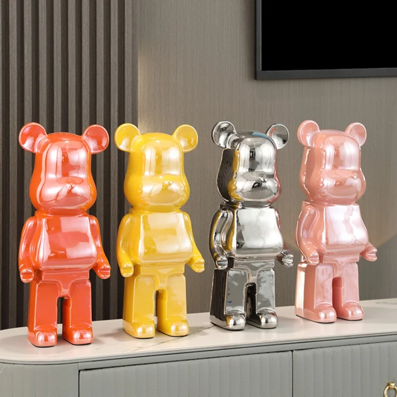 11 Zoll ästhetische Bär Figuren Harz Überzug gewalttätige Bär Statue Bär Skulptur Dekor Luxus Wohnzimmer Dekoration Ornament Geschenk
