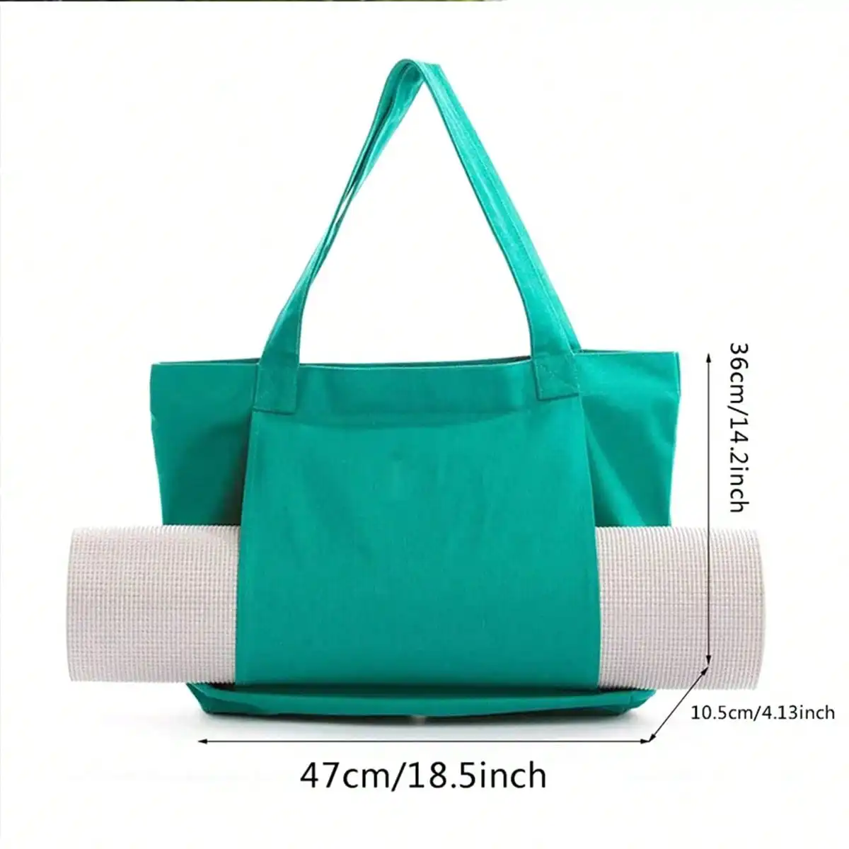 Yoga-Tasche, Sporttasche für Damen, Yogamatten-Tragetasche, Canvas-Tasche für Pilates, Schultertasche für Reisen, Büro, Strand und Training. – Detail 8