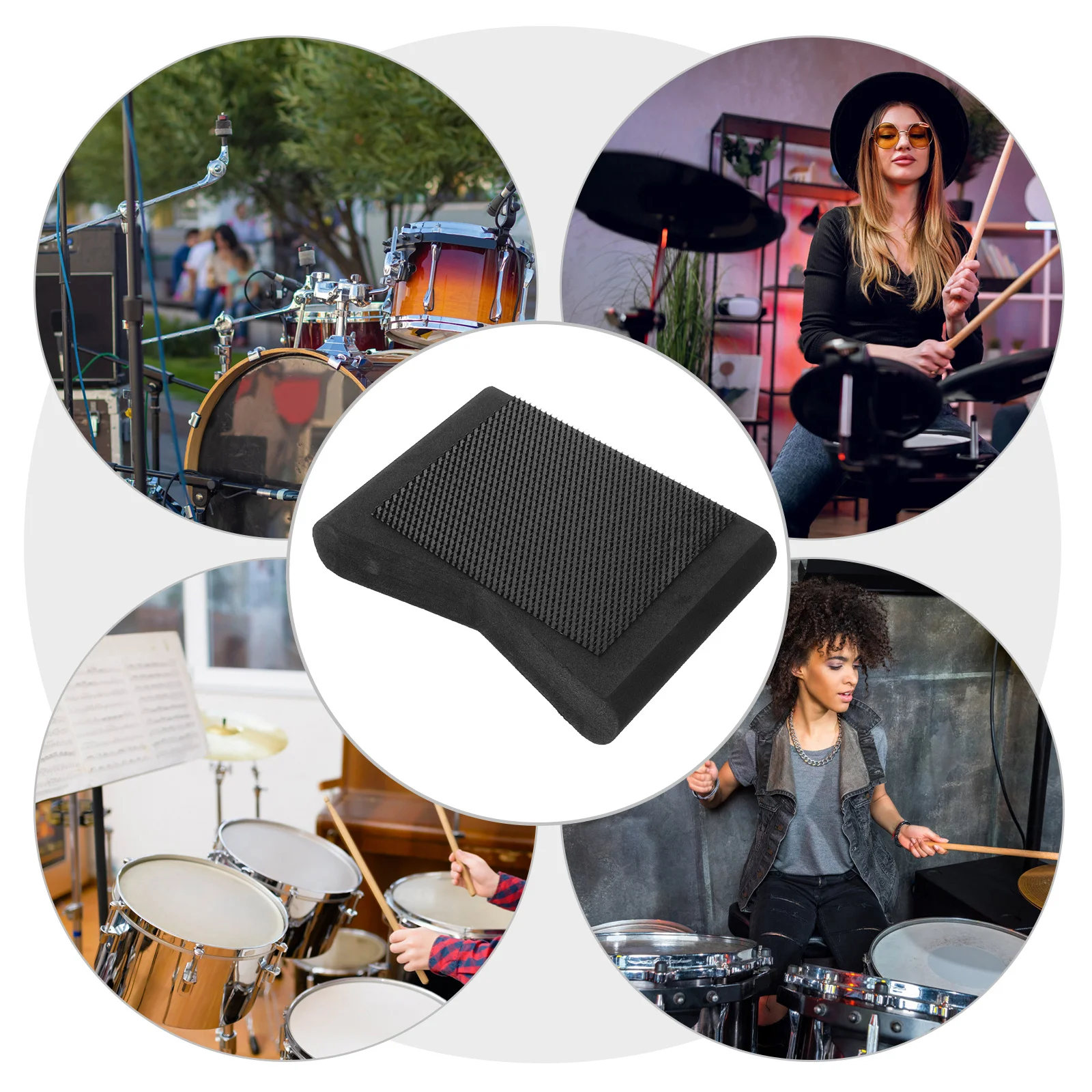 

1Pair Jazz Drum Anti-Slip Blocks Plastic Kick Blocks for Enhanced Stability Non-Slip Bass Drum Pedal Stoppers Music Accessories