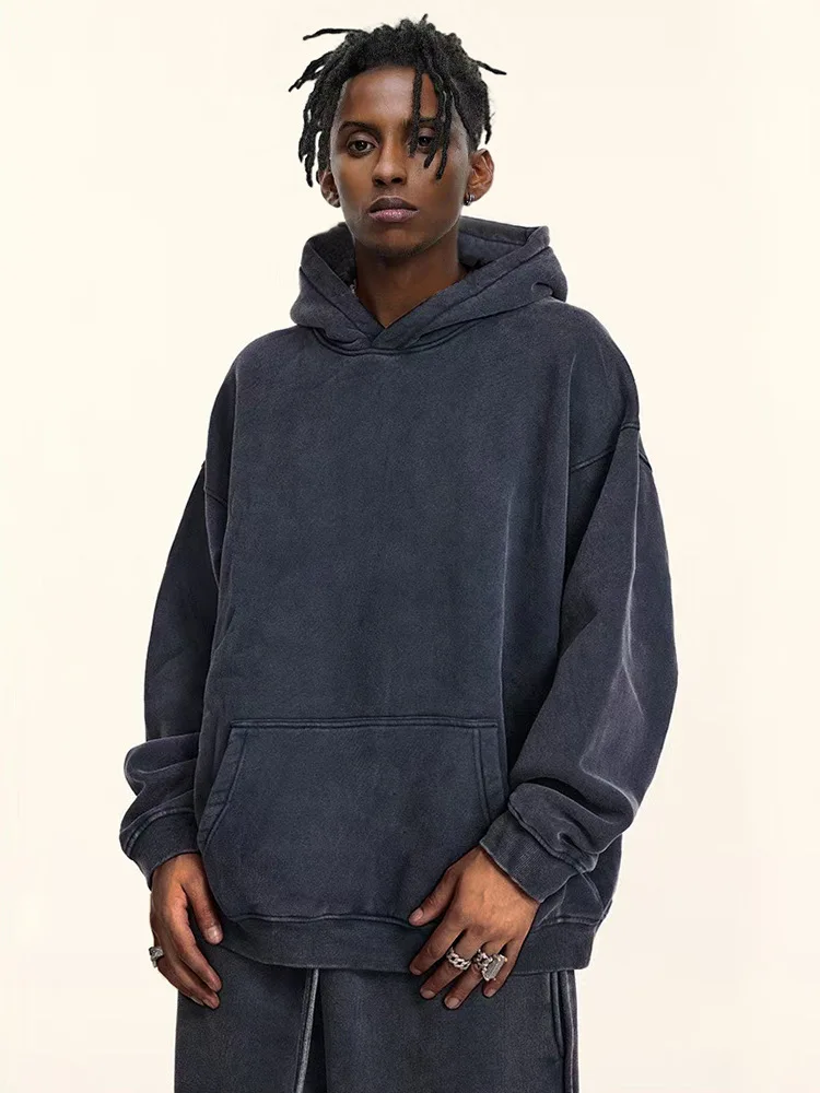 

Mens With Hat Hoodies Embroidered Man-To-Man Direct Personal Face-To-Face Private Individual Close Intimate Connection Thickened