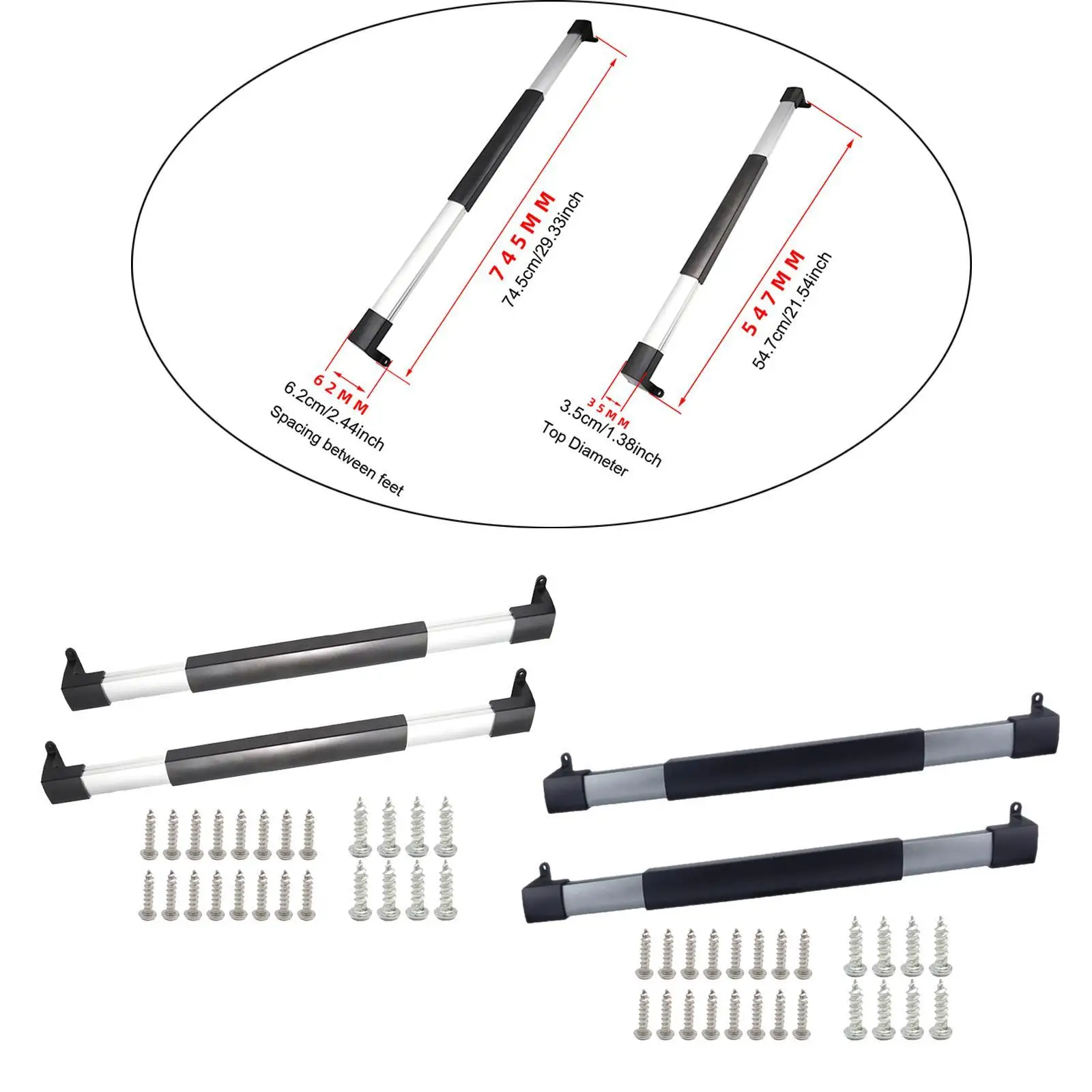 Generieke RV-schermdeur Cross Bar-handgreep voor aanhangwagens, campers, campers