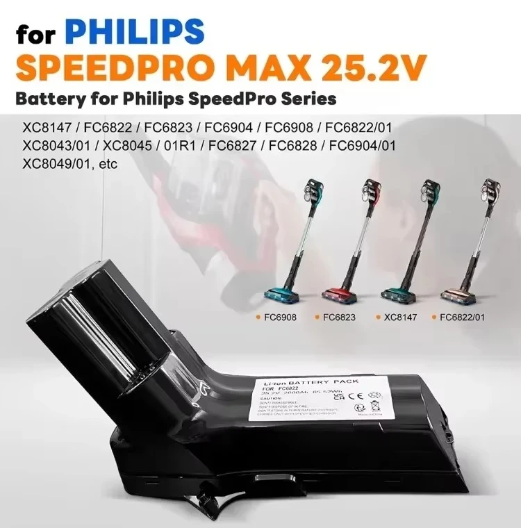 Сменный аккумулятор 25,2 В для беспроводного пылесоса Philips FC6904/01 XC7055/01 XC7041/01 XC7042/01 XC7043/01 FC6822/01 FC6826/01