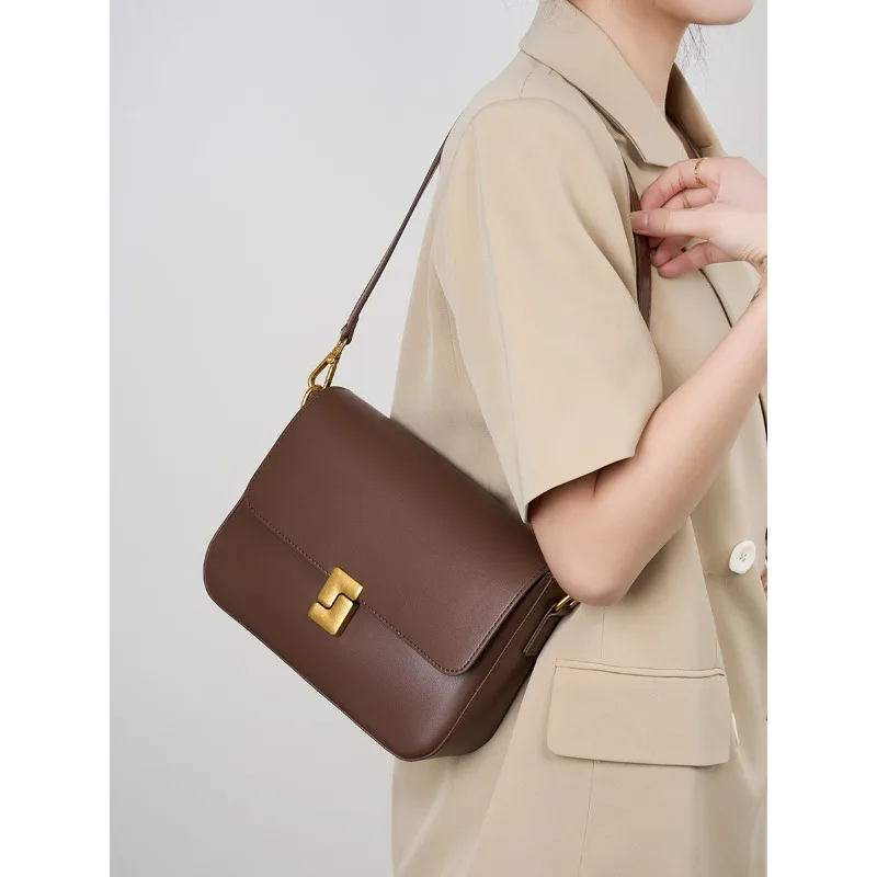 

Luxury Handbags Female Crossbody Bags Tofu Small Square Shoulder Bag Women Bags New Fashion 2024 Genuine Cowhide Leather Satchel