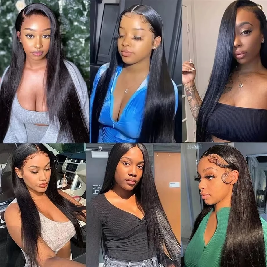 38Inch 210Density 13x6 Bone Straight Lace Front Wig Human Hair Wigs HD Transparent Lace 13x4 Brazilian Human Hair Wigs For Women image 5