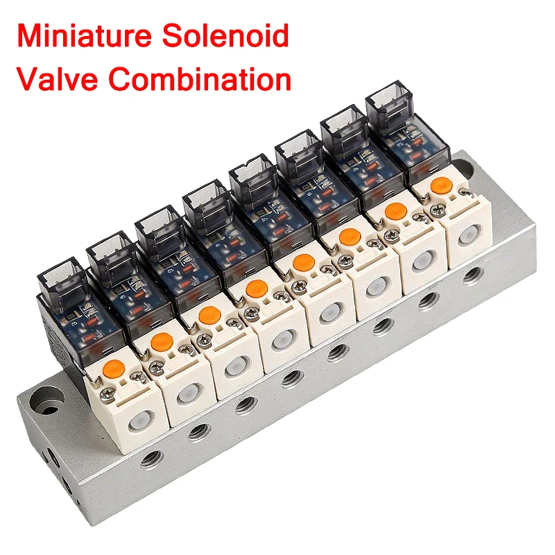 High-quality Miniature Pneumatic Solenoid Valve Combination Positive Pressure Negative Pressure Use 2/3 Way NC Valves DC12V 24V