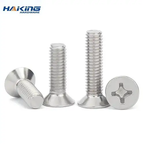 Imagen 2 del producto 50 Uds M1 M1.2 M1.4 M1.6 M2 M2.5 M3 M4 Mini Micro pequeño negro 304 acero inoxidable Cruz Phillips tornillo de cabeza avellanada plana