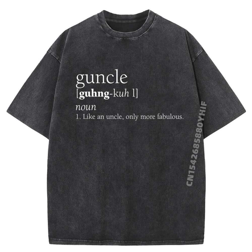 

Mens Graphic Tees Guncle Definition Shirt Pregnancy Announcement Luxury T Shirt Men High Quality Washed Shirts For Men