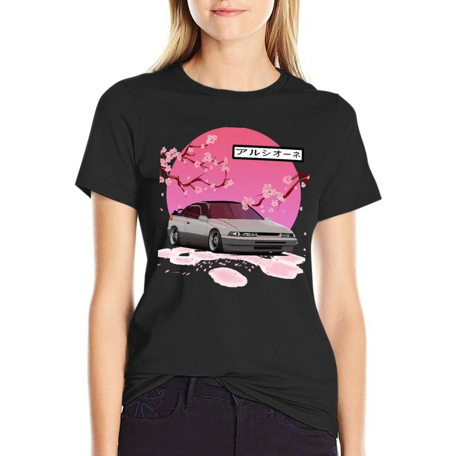 

Tri-Tone Under Sakura Trees T-Shirt plus size tops shirts graphic tees Aesthetic clothing cropped t shirts for Women