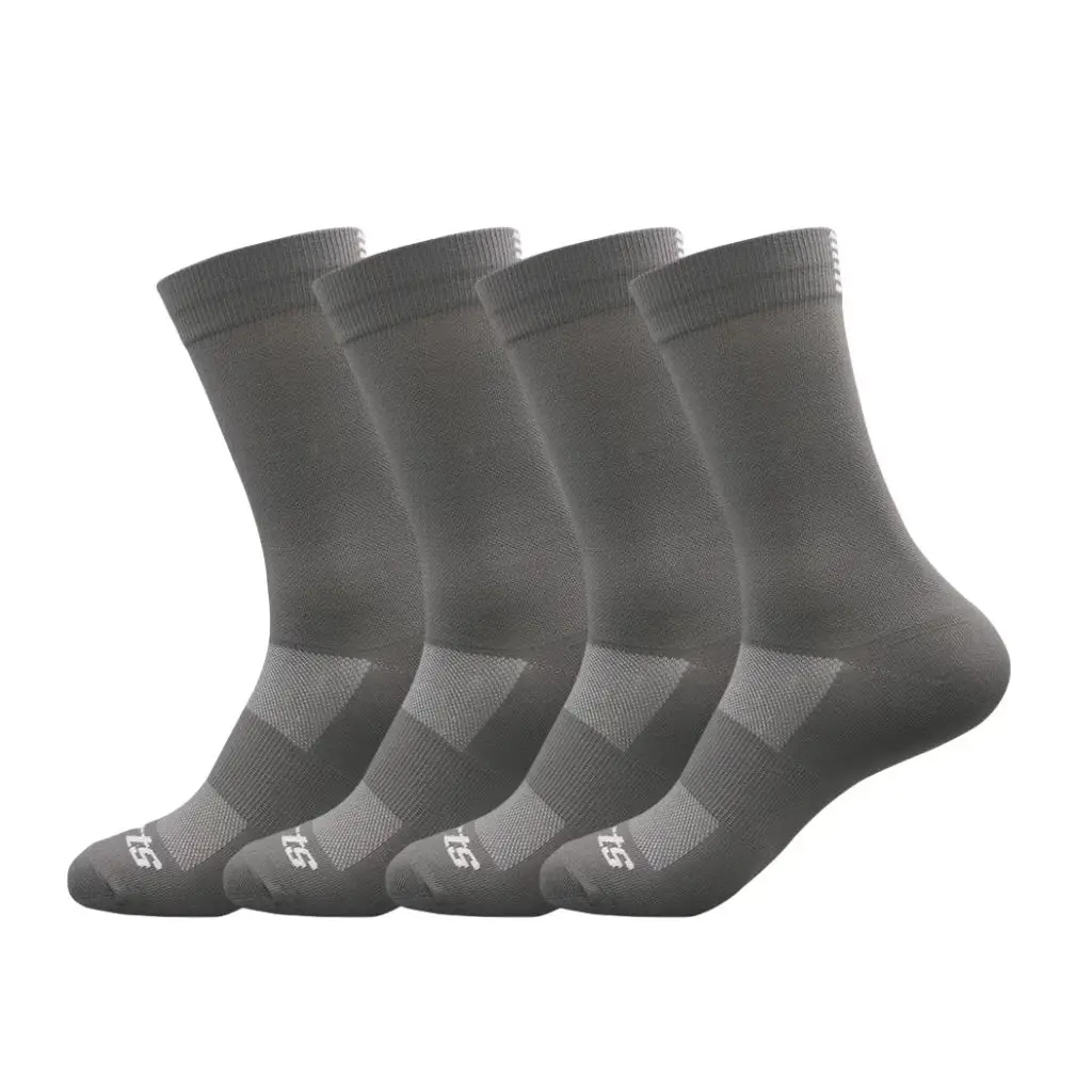 4 pairs New men\'s and women\'s compression socks outdoor sports socks cycling race riding socks moisture wicking mid-calf socks