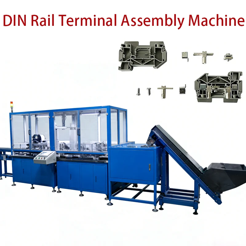 High Speed  DIN Rail Terminal Block Manufacturing Professional Rail Terminal Processing Assembly Machine for Electrical Industry