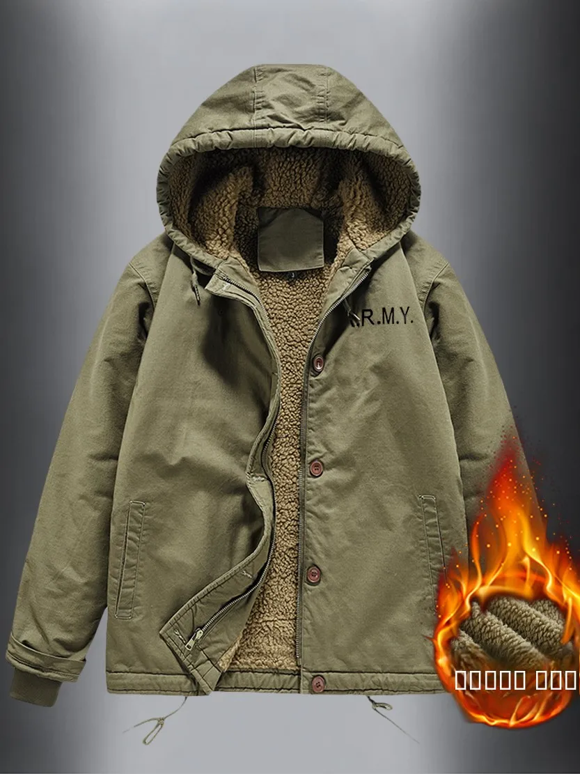 

Утепленная мужская зимняя куртка из хлопка с капюшоном, теплая рабочая одежда для защиты от холода, из чистого хлопка