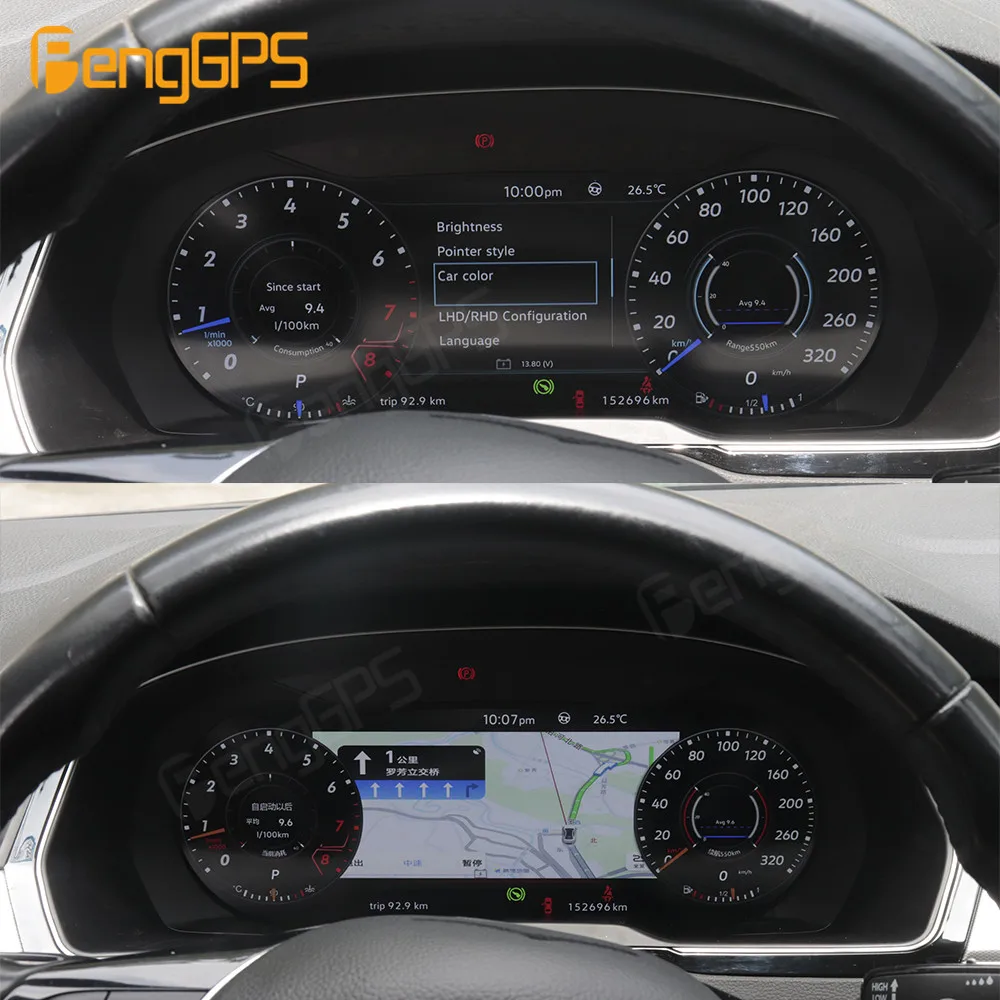 For Volkswagen VW Golf 6/7 R MK7 GTI Passat B8 CC Scirocco Tiguan Mogotan B7 Car LCD Dashboard Player Digital Cluster Virtual