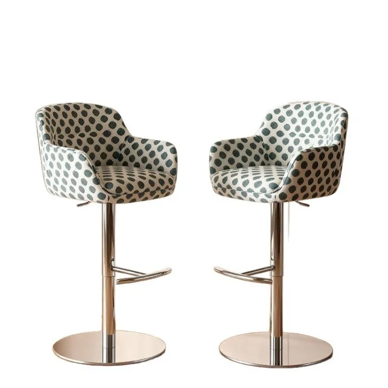 Minimalist bar chair medieval light luxury island chair rotatable lift restaurant bistro high chair
