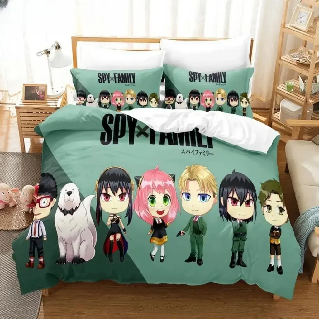 3D Printed Anime SPY×FAMILY Bedding Set Bedroom Soft Modern Bedspreads Comefortable Kids Duvet Cover Quilt Cover And Pillowcase