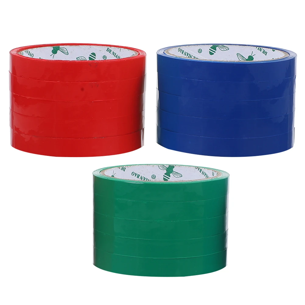 15 Rolls 12mm Sealing Machine Tape Bag Packaging Waterproof Red Blue Green Core Packing Ties Fruit Bag Refills