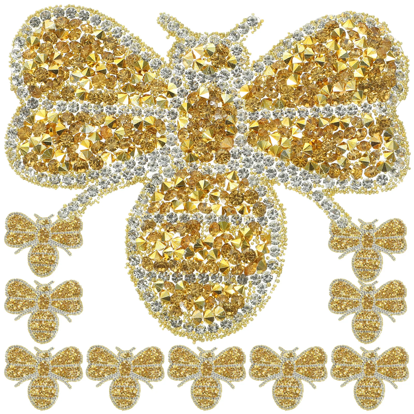 

10pcs Resin Honey Bee Sticker Clothes Accessory Embroidered Wear Resistant Hat Replaceable Iron Patches Multi Function Clothes