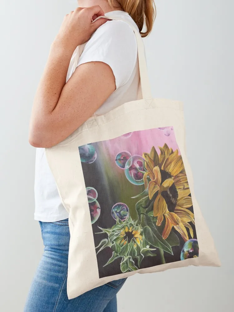 

Sunflowers & Bubbles Tote Bag tote bag custom shopping cart bags shopper bag woman eco folding