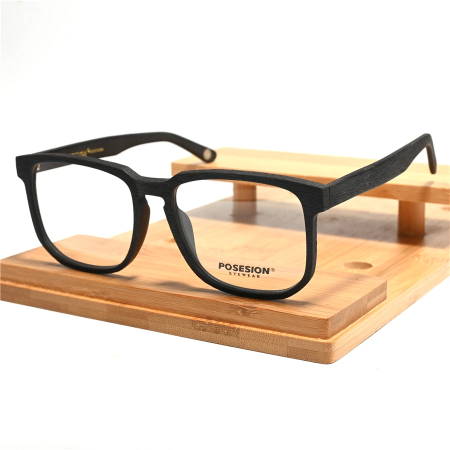 

Cubojue Oversized Myopia Glasses Men Eyeglasses Frames Male Women Wooden Grain Large Square Spectacles for Prescription Acetate