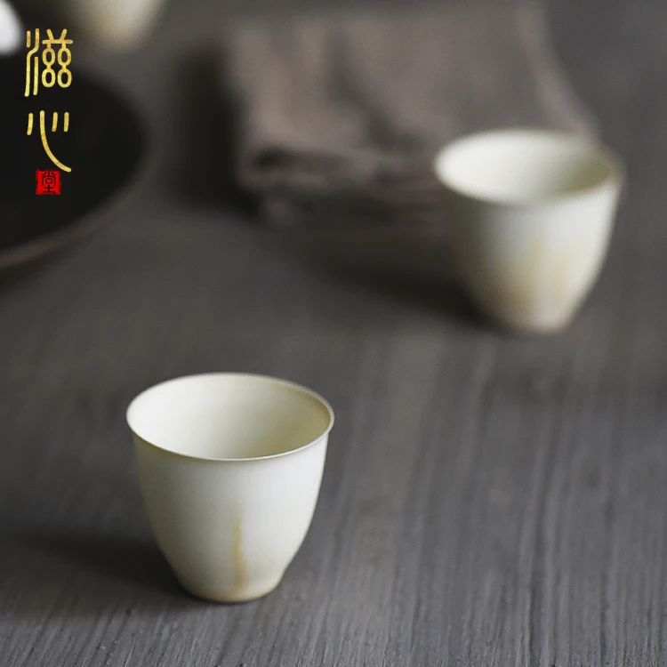 |Zi heart jingdezhen eggshell masters cup ceramic cups turquoise single household kung fu tea cup cup