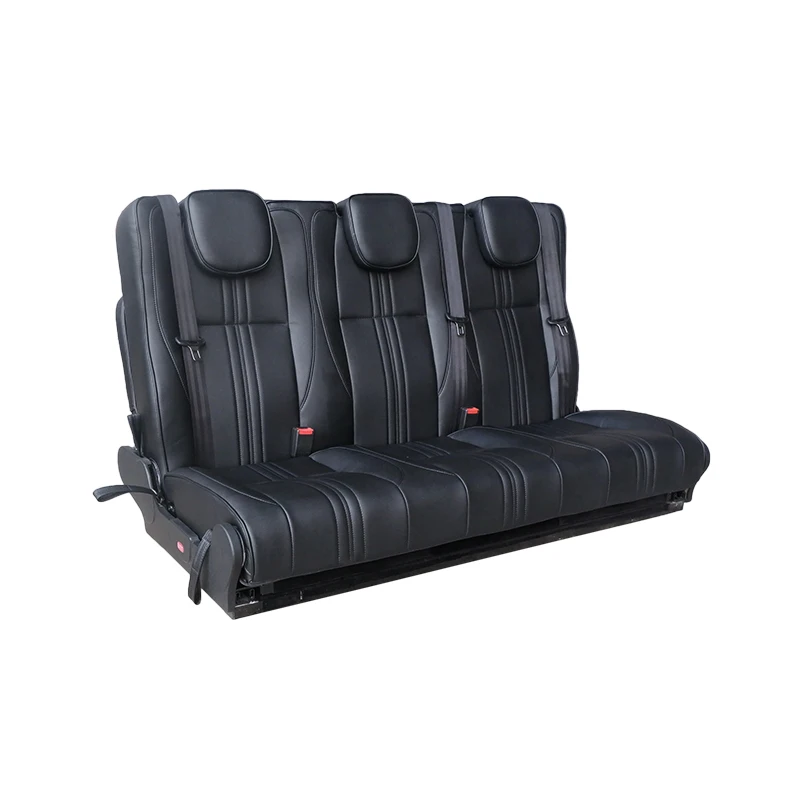 

3-Person tri-fold folding seat bed polyurethane leather modified truck car seat