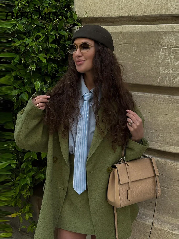 Casual Turn-down Kraag Jas Pak vrouwen Losse Volledige Mouw Zakken Overjas 2025 Nieuwe Herfst Winter Dames Solid streetwear