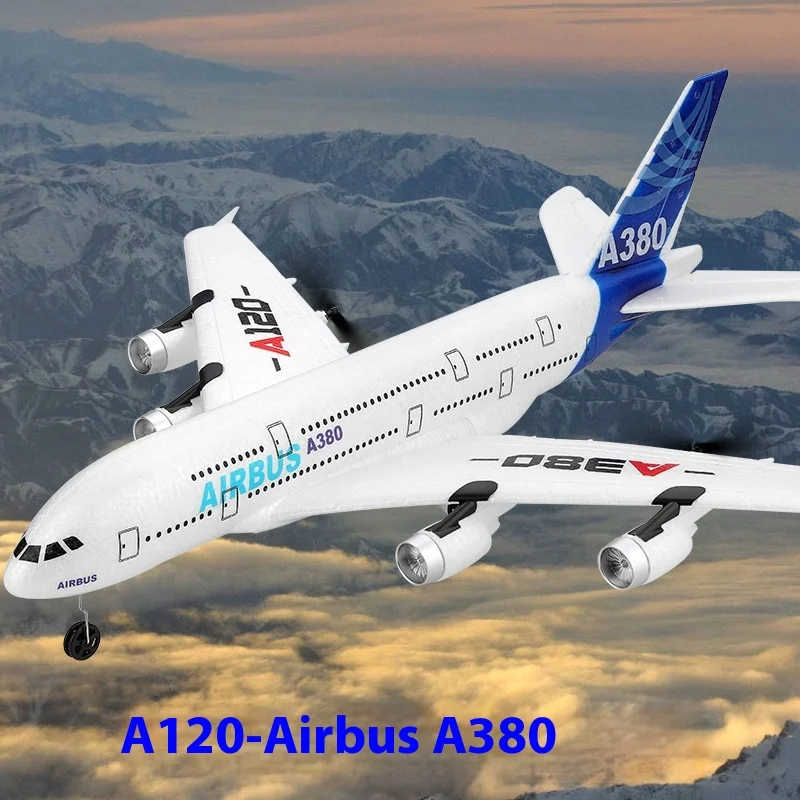 Weili Xka120 Airbus Remote Controlled Aircraft A380 Aerial Model Remote Controlled Glider Fixed Wing Aircraft Aerial Model Gifts