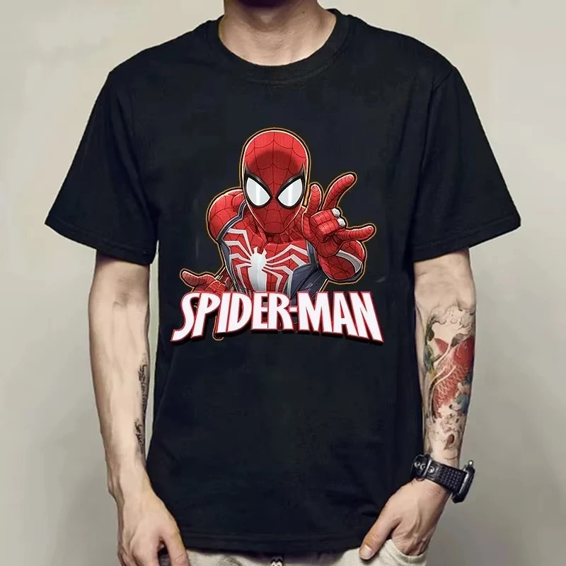 Kaos Superhero Kartun Spiderman 2025 Streetwear Atasan Kaos Pria Harajuku Fashion Kaos Grafis Unisex Kaos Y2k Atasan Pria