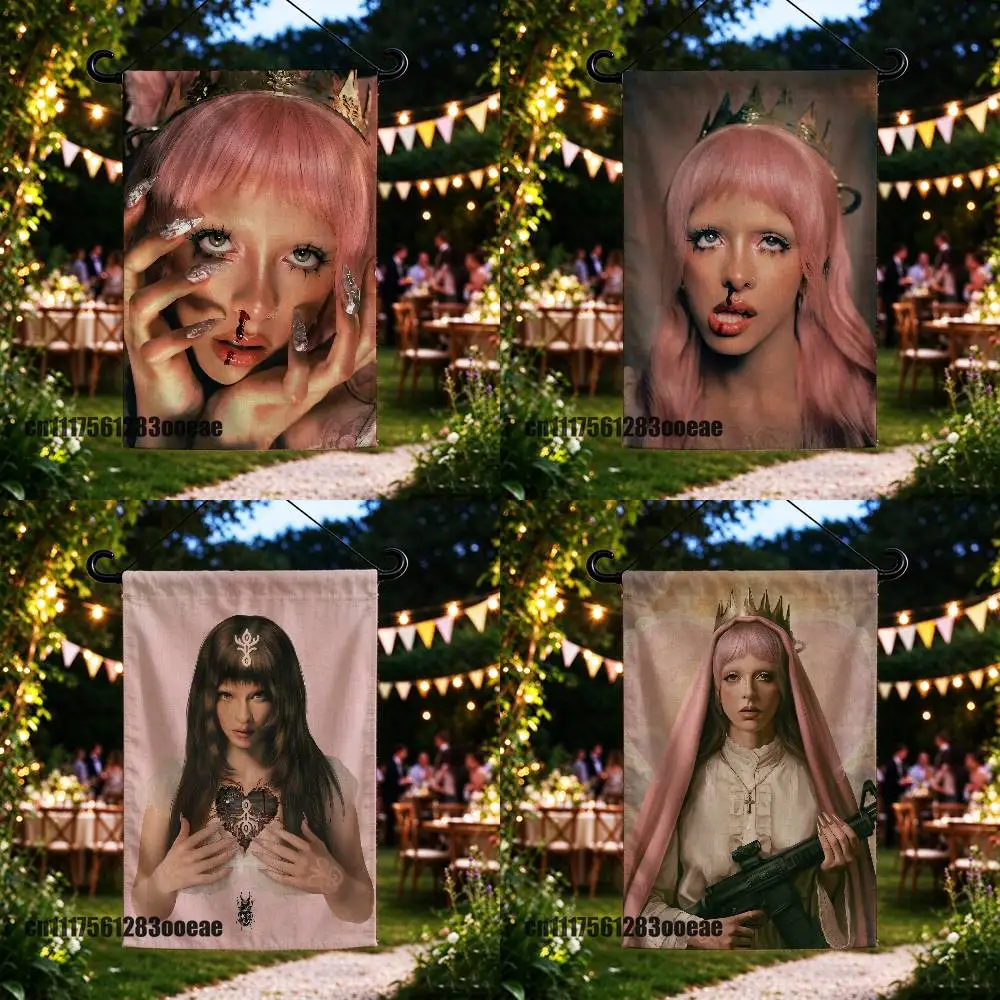 For Melanie Martinez HADES Yard Flag Banner Custom Outdoor Home Advertising Cloth Decoration Garden Flags