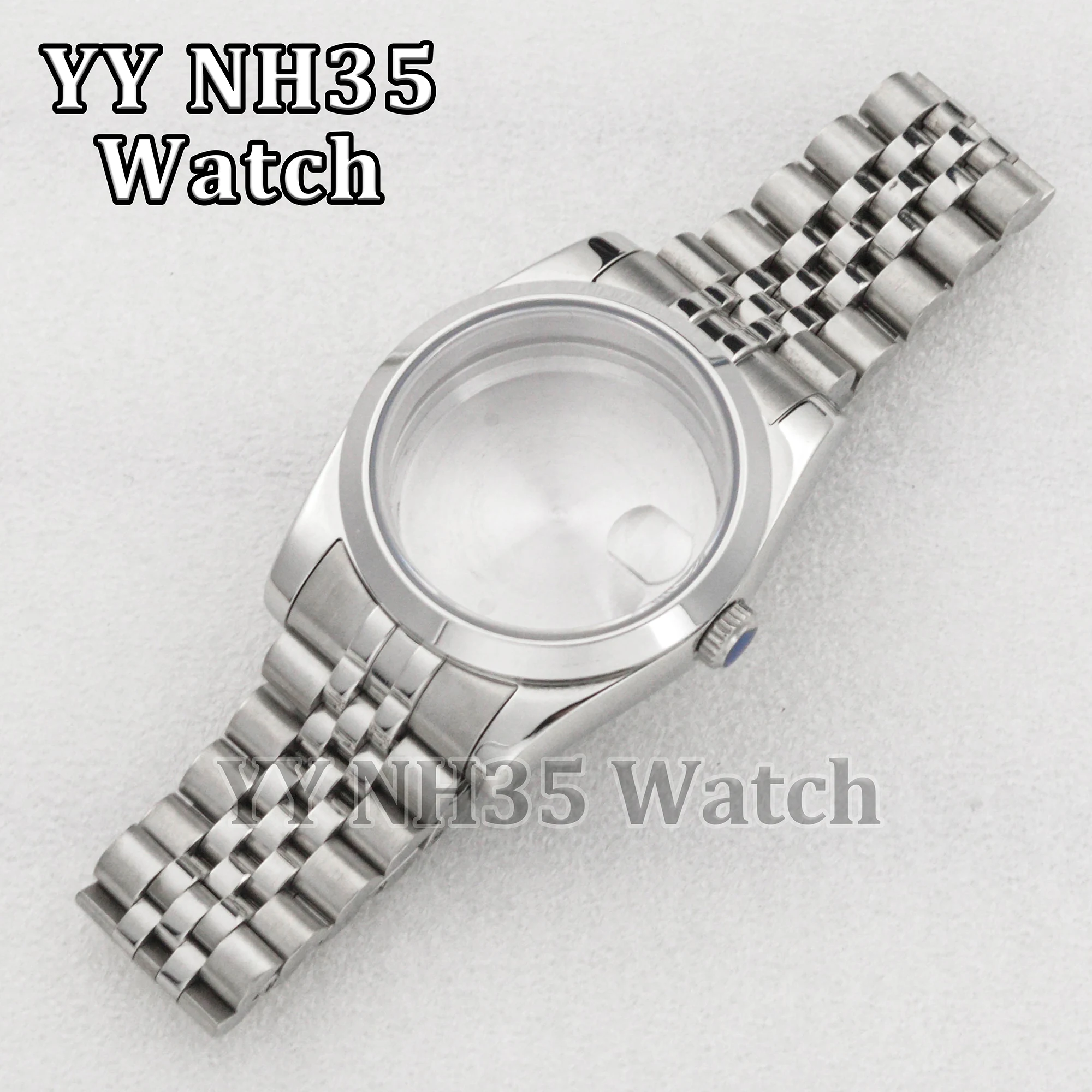 for Datejust Watches NH35 Case Sapphire Glass Stainless Steel 36/39mm Watch Case fit NH34/35/36 Automatic Movement Watch Parts