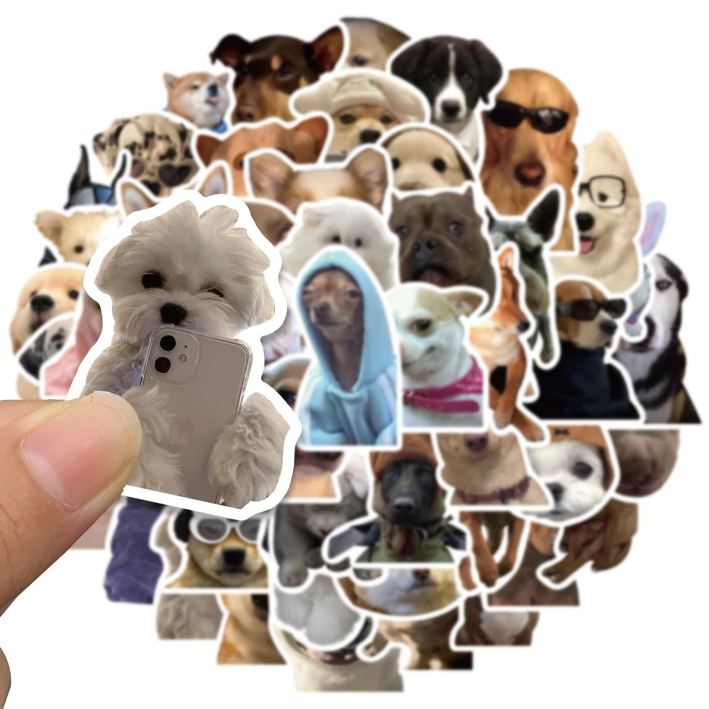 10/30/50/100pcs Cute Dog Cat MEME Funny Animals Stickers Kawaii Cartoon Decals Skateboard Notebook Luggage Phone Car Sticker Toy