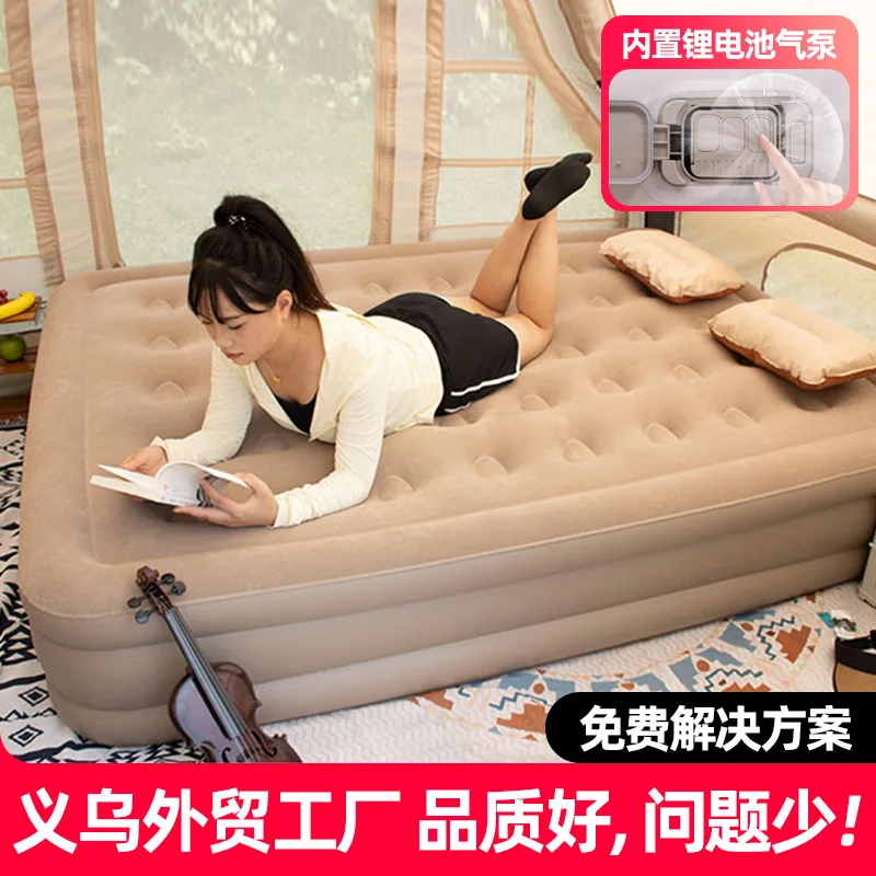 

Yiwu manufacturer air mattress tent outdoor one-click automatic inflatable camping bed wholesale