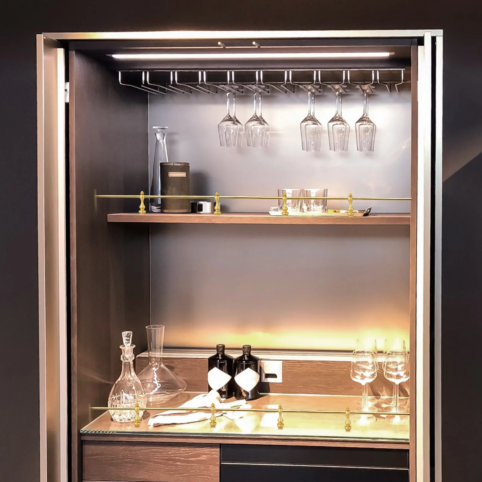 

10Pcs Zinc Alloy Post End Caps 4mm Hole Diameter Multi-Functional Decorative Spindle Connectors for Furniture Rails