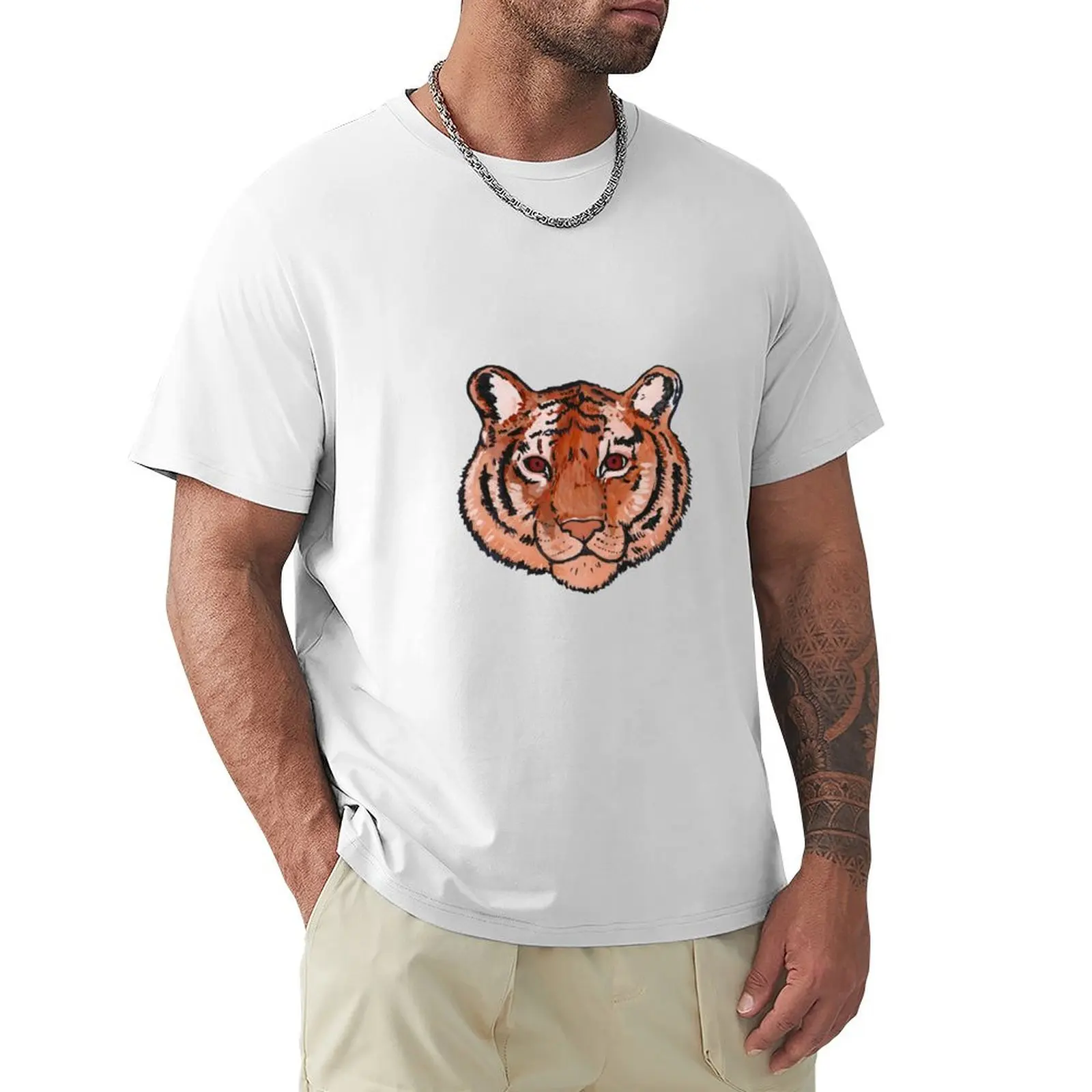 Wild tiger T-shirt summer clothes Aesthetic clothing sublime quick-drying men t shirts