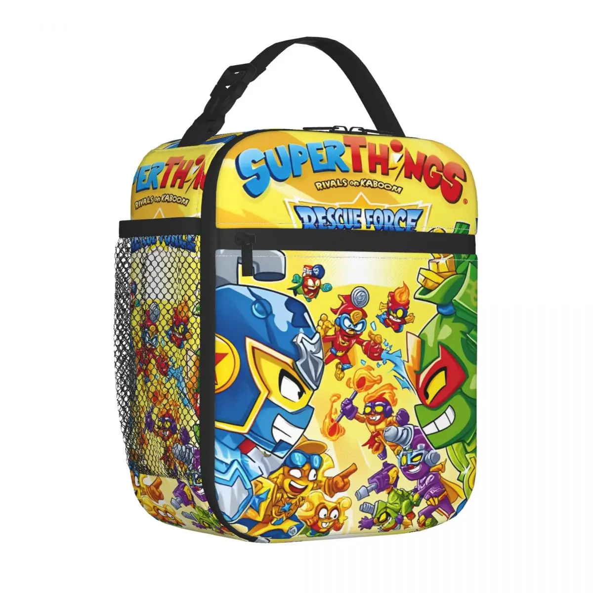 SuperThings الكرتون معزول حقيبة الغداء حقيبة للحفاظ على البرودة حاوية الغداء سوبر Zings رياض الأطفال حمل علب الاغذية فتاة صبي كلية