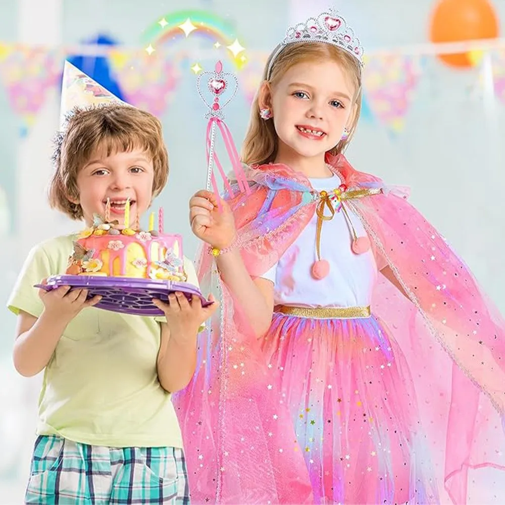 Luminous Unicorn Princess Cloak Festival Celebration Dance Party Glowing Ice Snow Princess Costume Polyester Fiber 100%