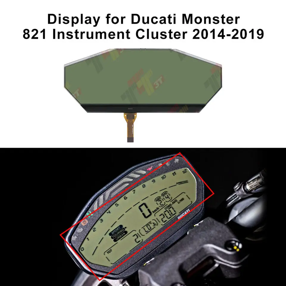 Display for Ducati Monster 821 Instrument Cluster 2014-2019