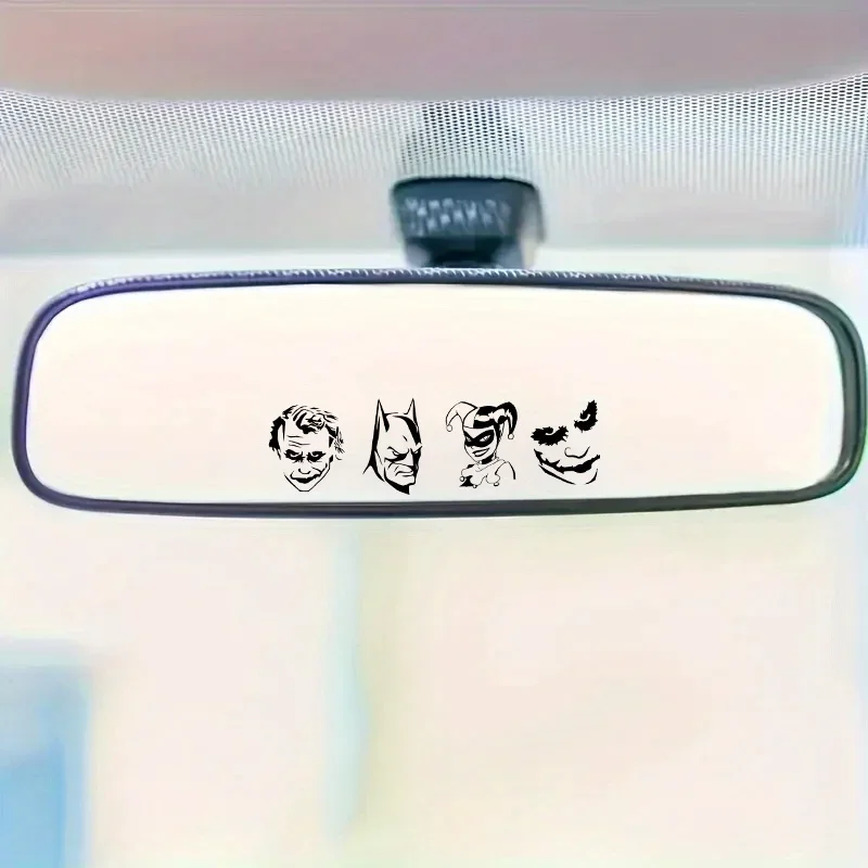 Calcomanías para espejo retrovisor estilo dibujos animados, autoadhesivas, sin residuos, brillantes, para personalización de automóviles