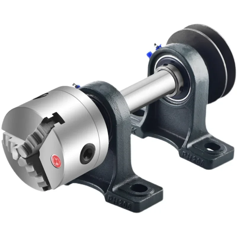 Self-made Woodworking Small Lathe Spindle with Flange Three-claw Four-claw Chuck Tail Seat Simple Bead Machine Assembly Set