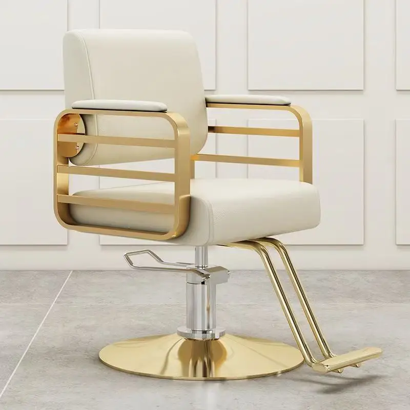 Hot Selling Stainless Steel Barber Chair High Quality Multi-functional PU Leather Adjustable Height Heavy-Duty Barber Shop
