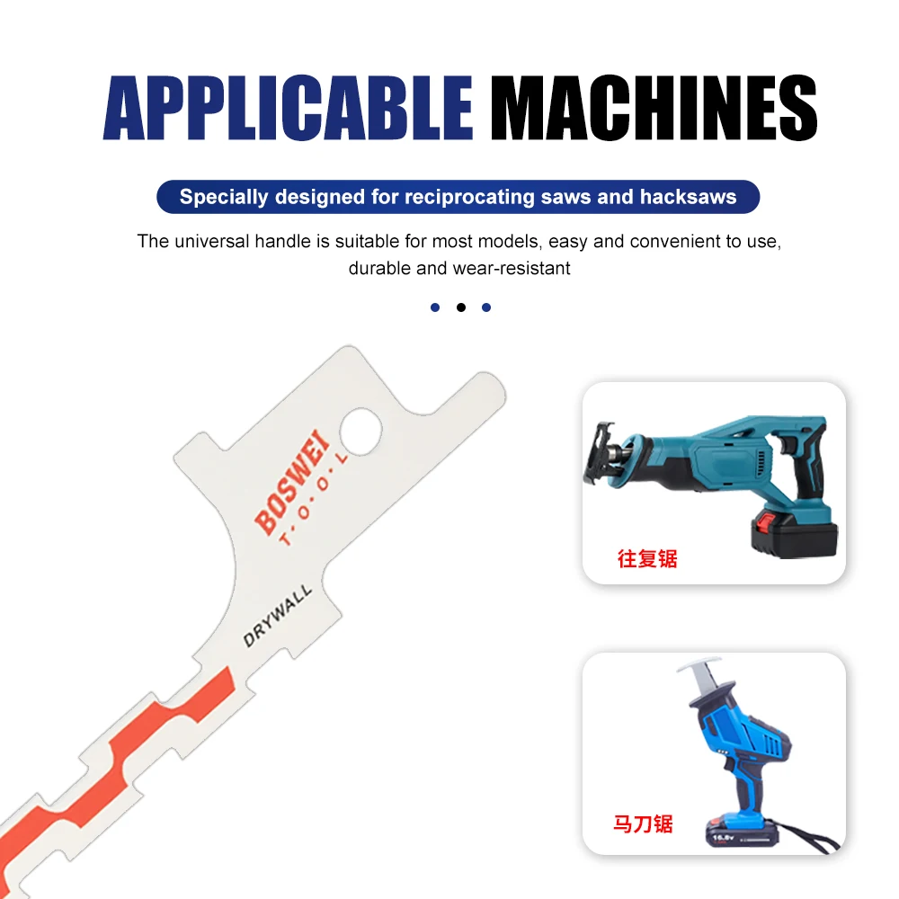 Imagem -04 - Mini Reciprocating Jig Saw Blades Saber Saw Placa de Gesso Ferramentas de Corte Acessórios da Ferramenta Elétrica Haste Universal Alta Qualidade 2