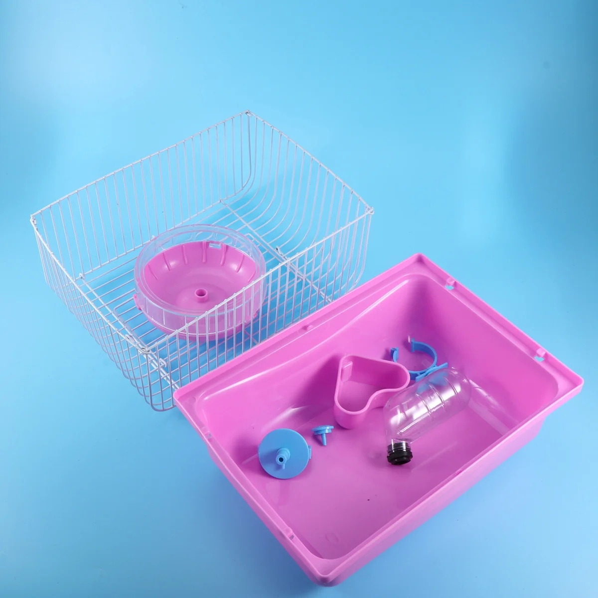 

1pc Hamster Travel Handheld Cage Small Pet Supplies Multifunction Pet Running Wheel Leak-Proof Water Jug Spacious