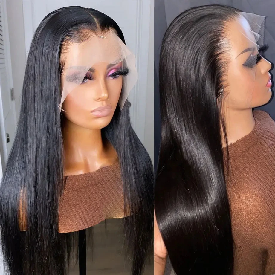 Cosdelu Natural Straight Lace Front Wig 13x6 HD 30 40 Inch Transparent 13X4 Lace Frontal Human Hair Wig Brazilian For Women