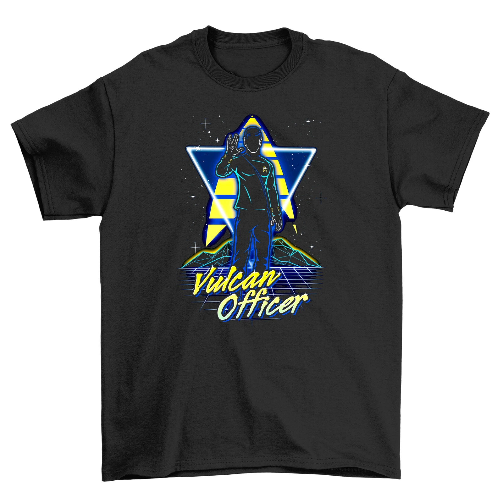 Retro Vulcan Officer T-shirt - Beam Me Up Coolness! Vintage Space Suit Design,